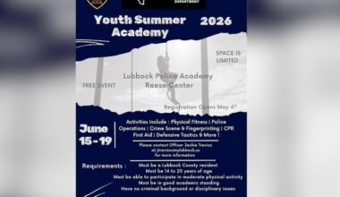 Registration opens for Lubbock police youth summer academy