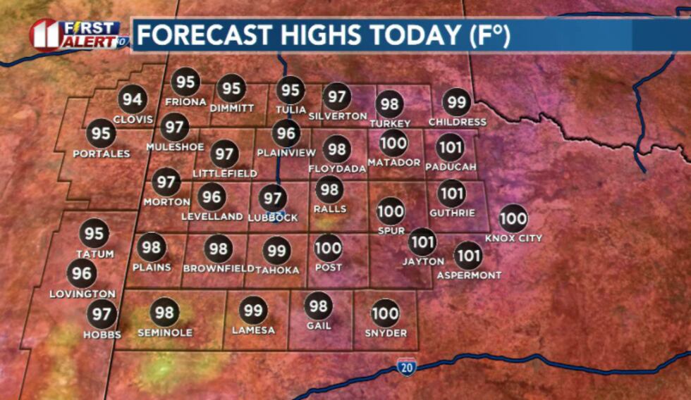 Highs Sunday