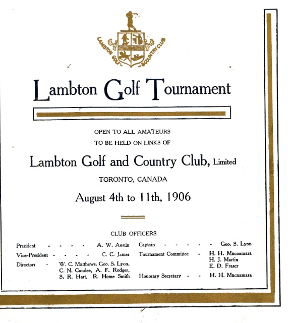 Lambton Golf and Country Club, Toronto — 1906 golf tournament historical photograph