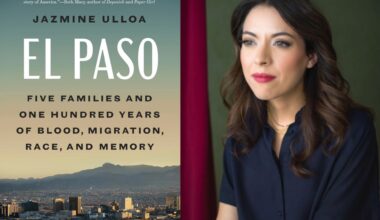 The cover of "El Paso" beside author Jasmile Ulloa. (Courtesy of Penguin Random House and Nina Subin)