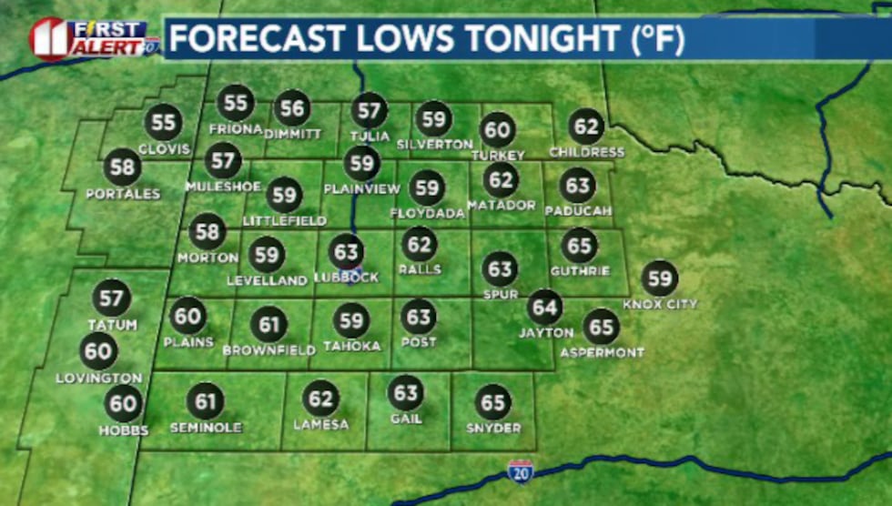 Mild and humid as we stay in the 50s and 60s