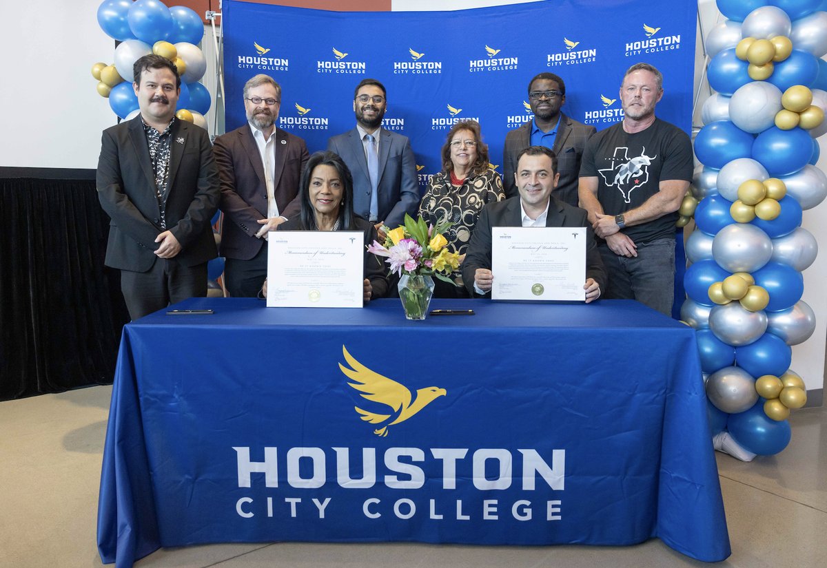 Houston City College, Tesla sign workforce training partnership; first graduates headed to Brookshire megafactory near Katy