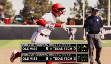 INSANE full finish from Texas Tech's comeback win over Ole Miss in softball regionals