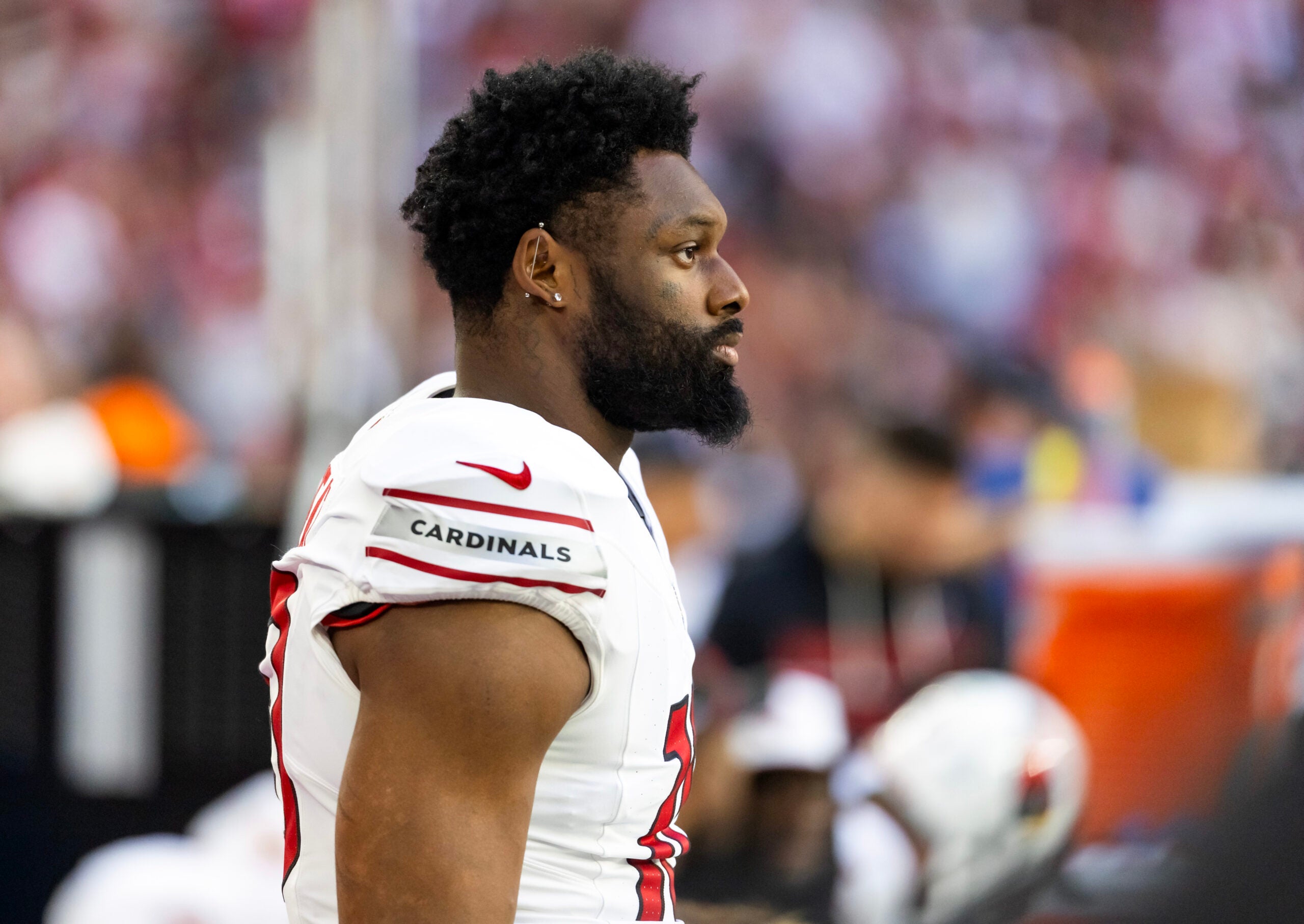 Arizona Cardinals linebacker Josh Sweat (10) against the Atlanta Falcons at State Farm Stadium.