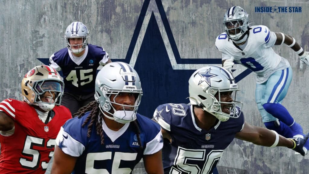 Cowboys Defense Projection: How Much Better Can Dallas Be in 2026 Dallas Cowboys defense graphic featuring multiple linebackers and defensive backs in front of a Cowboys star background.