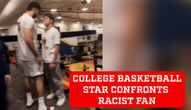 College basketball star confronts fan that called him a terrorist