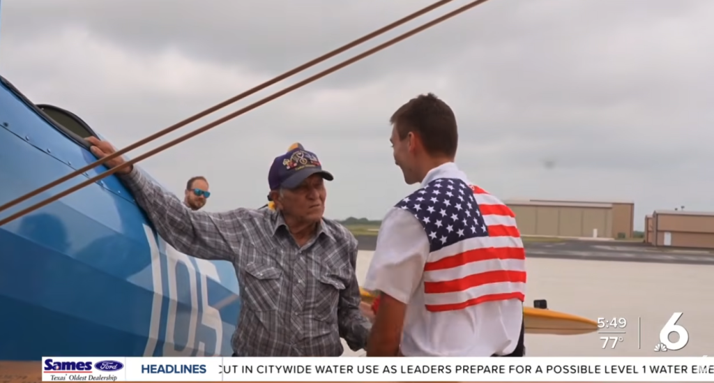 Veteran Marks 101st Birthday with Flight Over Corpus Christi 11 WWII Veteran takes flight for 101st Birthday 2