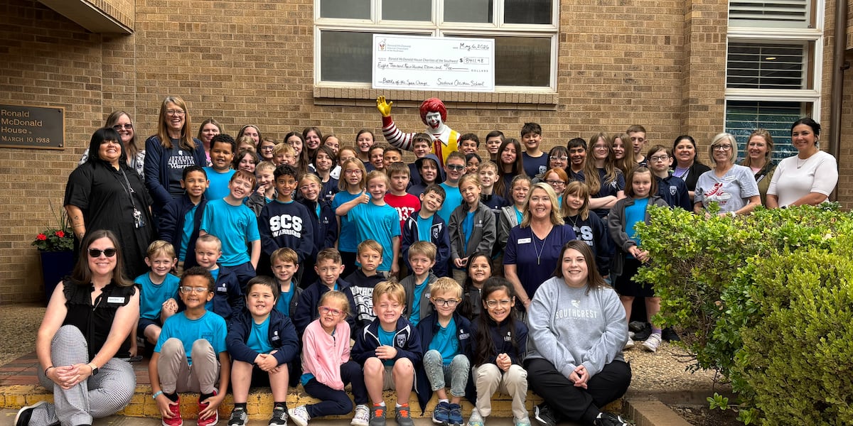Southcrest Christian School donates nearly $8,500 to Ronald McDonald House