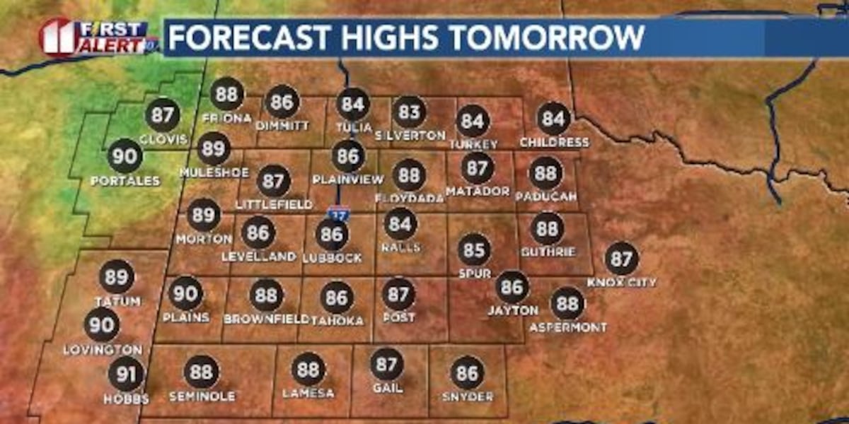 Warm for Memorial Day, increasing chance of showers Tuesday, Wednesday
