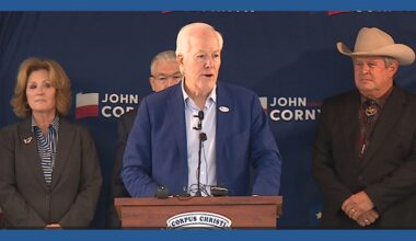 Sen. John Cornyn campaigns in Corpus Christi ahead of Texas primary runoff election