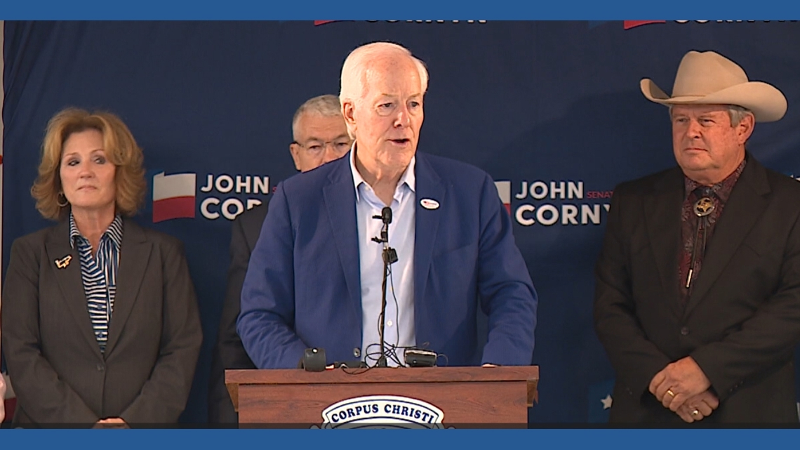 Sen. John Cornyn campaigns in Corpus Christi ahead of Texas primary runoff election