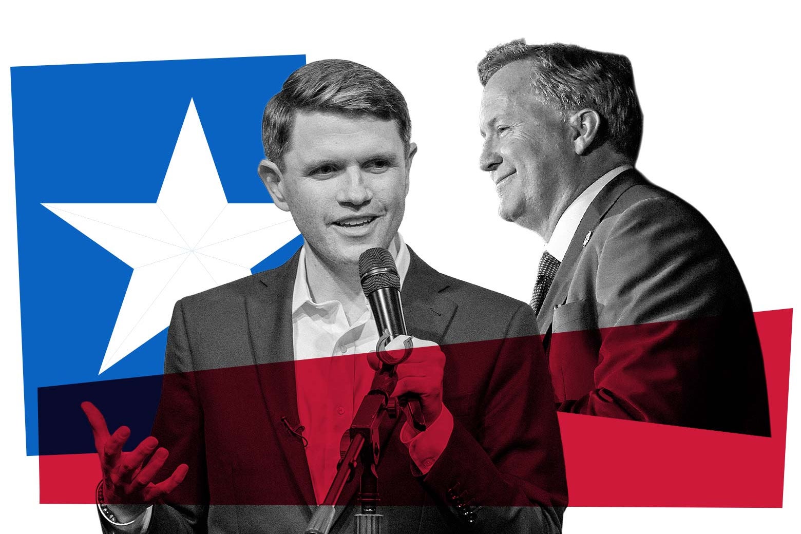 James Talarico and Ken Paxton.