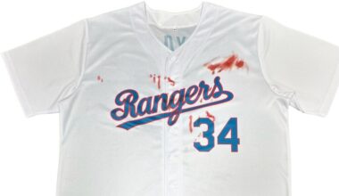 The Rangers are giving away a replica of Nolan Ryan's bloody jersey this weekend — here's how to get one