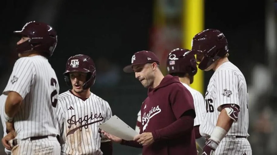 Head Coach Michael Earley leading Texas A&M's offense