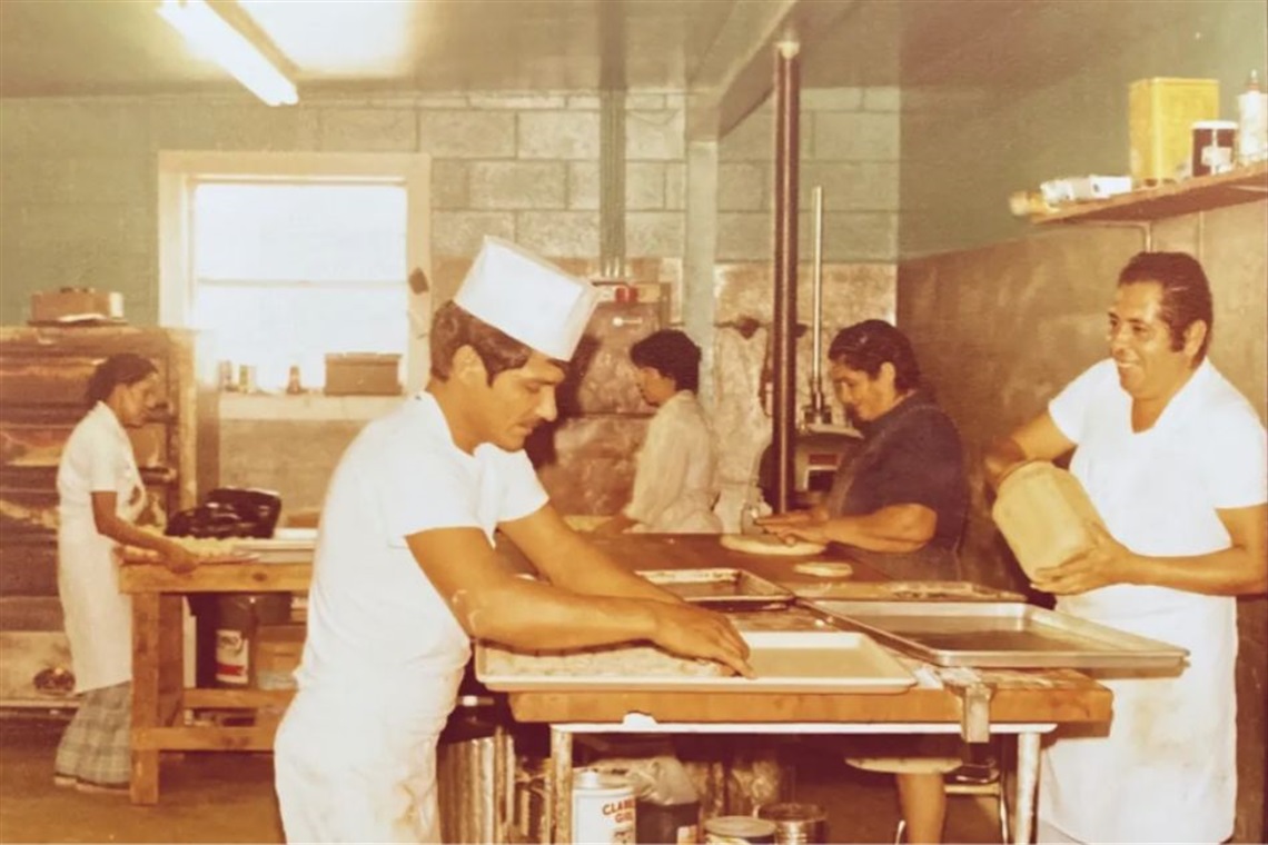Undated photo of employees at Marquez Bakery in Arlington.