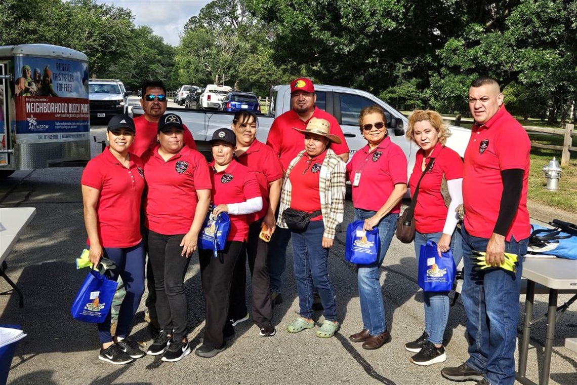 Community members and volunteers came together on Arlington on May 16, 2026, for a neighborhood cleanup and assistance event hosted by the Neighborhood Enhancement Team (NET) at 100 Robin Lane.