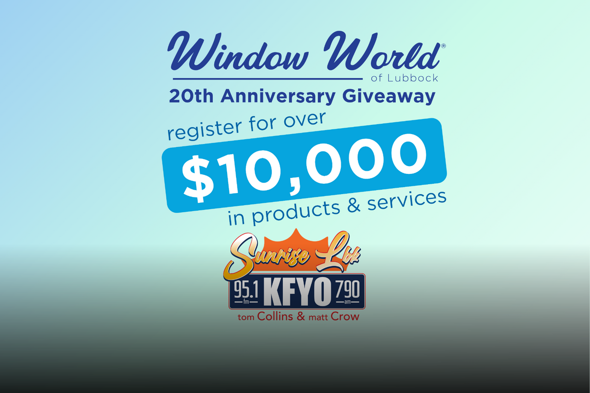 Celebrate 20 Years of Window World of Lubbock with Sunrise LBK!