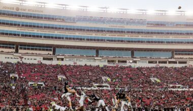 Jones Stadium Lights Up Green For Mental Health Awareness