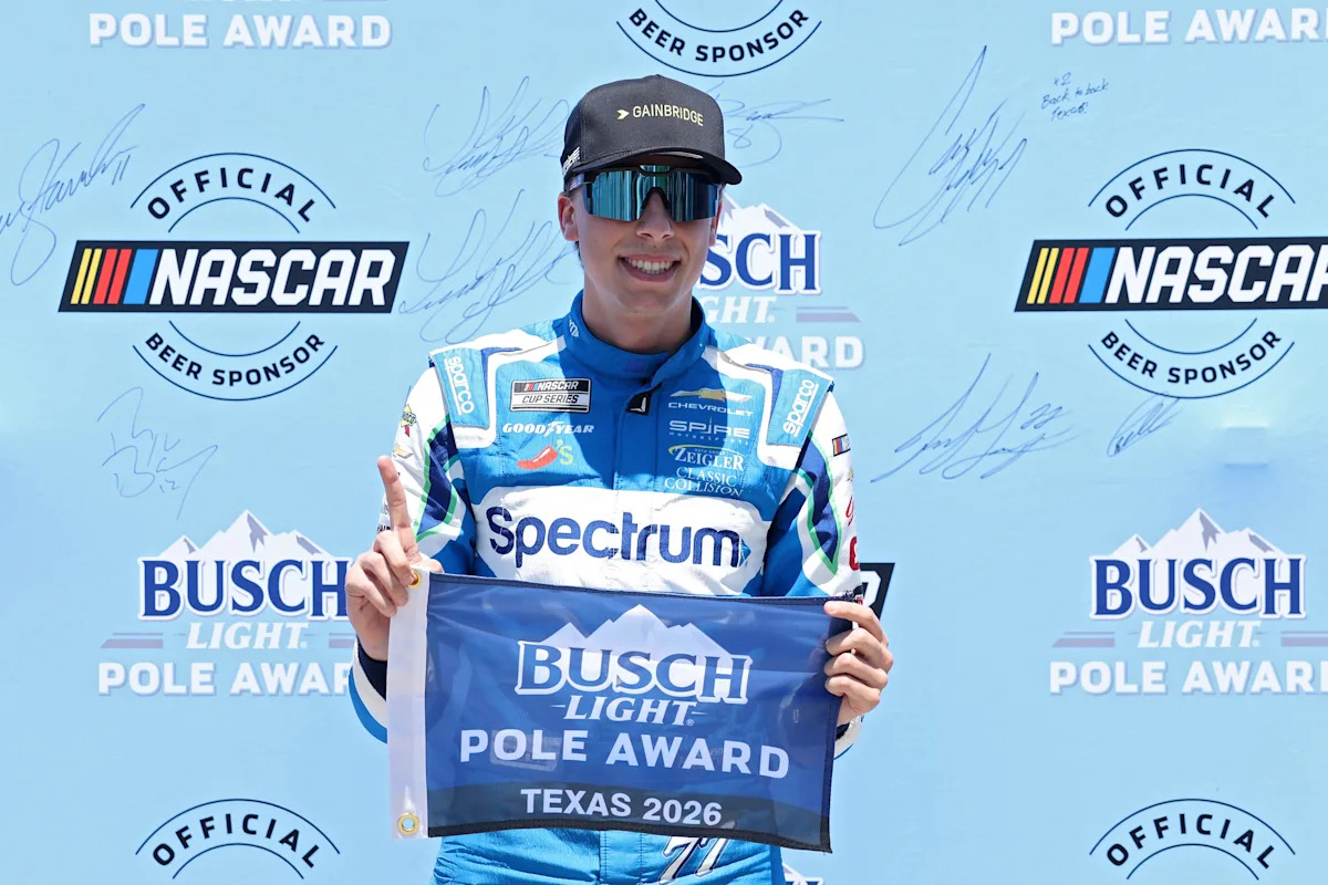 NASCAR starting lineup for Cup Series race at Texas in May 2026