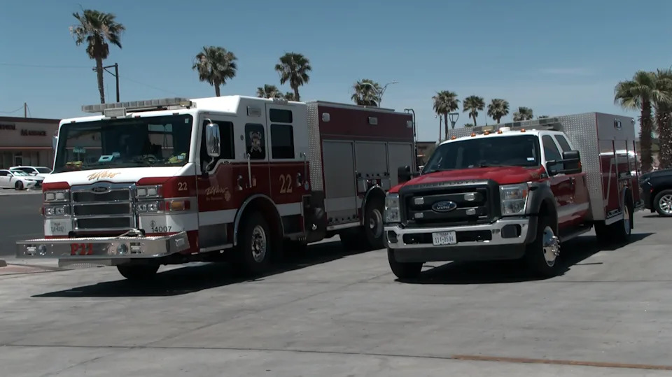Fire engine and unit at Fire Station No. 22 ribbon cutting ceremony. Photo taken by Tony Pina/KTSM.
