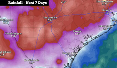 Heavy rainfall will soon return to South Texas. Here's when thunderstorms start.