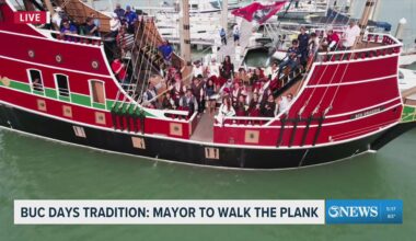 Corpus Christi mayor "kidnapped" by pirates, walks the plank