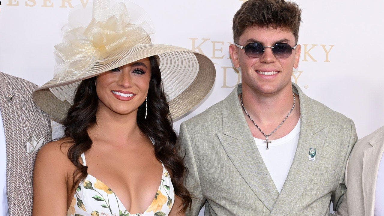 Cooper DeJean and Dallas Cowboys cheerleader Abby Summers hit the Kentucky Derby red carpet