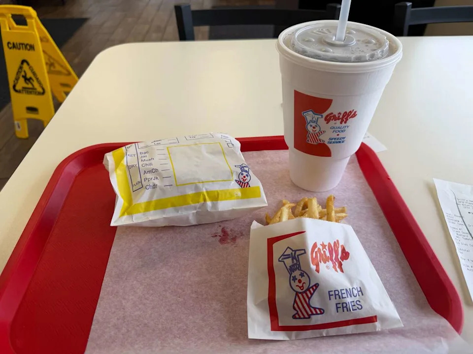 Double giant cheeseburger meal from Griff's Hamburgers. (Peter L. Scamardo II/MySA)