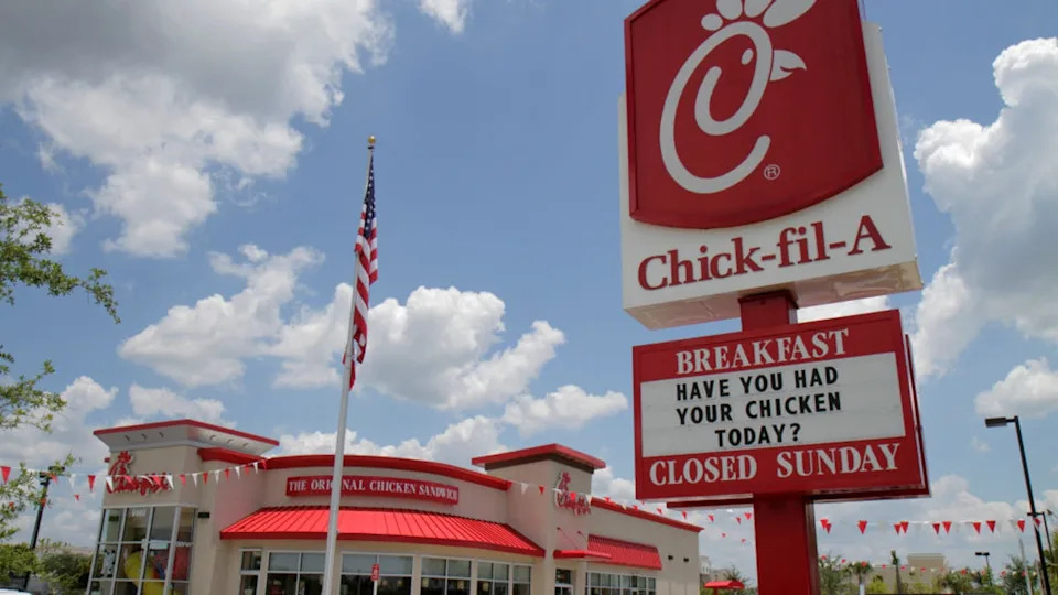 <div>Chick-fil-A sign in Naples, Florida. (Photo by: Jeffrey Greenberg/Universal Images Group via Getty Images)</div>