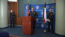 Dallas Chief of Police Daniel Comeaux announces a  million federal grant, part of which will be used to purchase counter drone equipment.