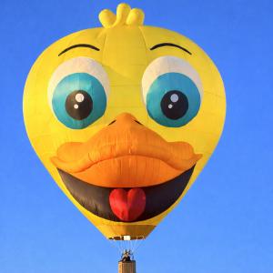 Ducking Grateful hot air balloon created by Billy Billy Balloons is owned by pilot Scott Vesely.