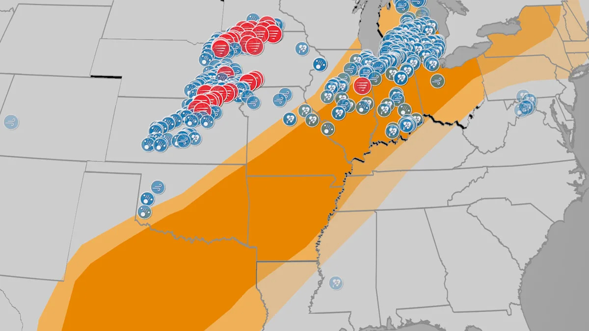 Severe Weather Outbreak Continues Tuesday, Storms Possible From Texas to Maine