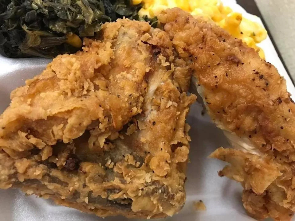 Fried chicken developed a wide following at the old Roy Pope Grocery, which closed in 2020.