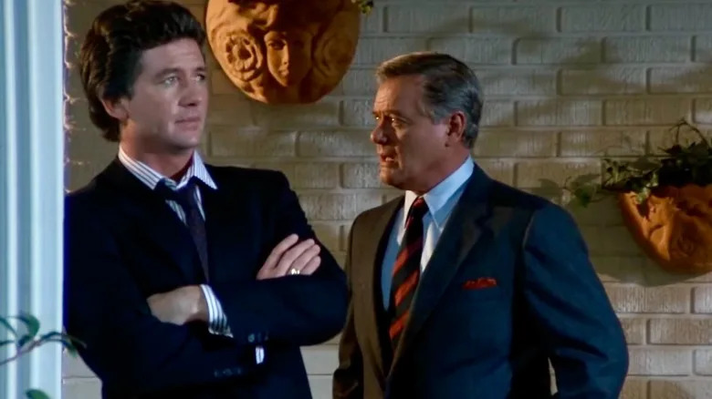 Bobby Ewing speaking to J.R. Ewing