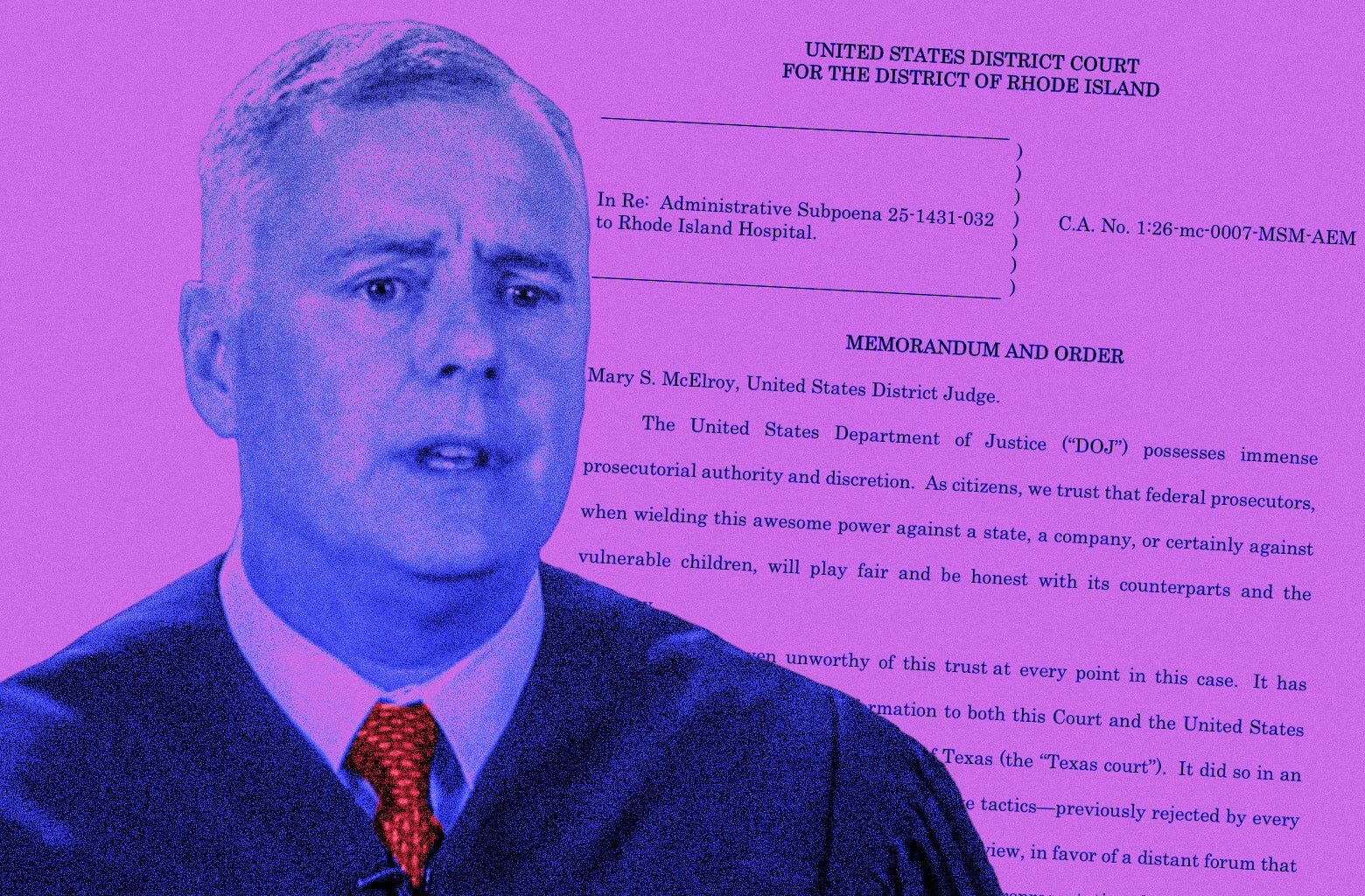 A MAGA judge in Texas was called out for trying to steal a case in Rhode Island.