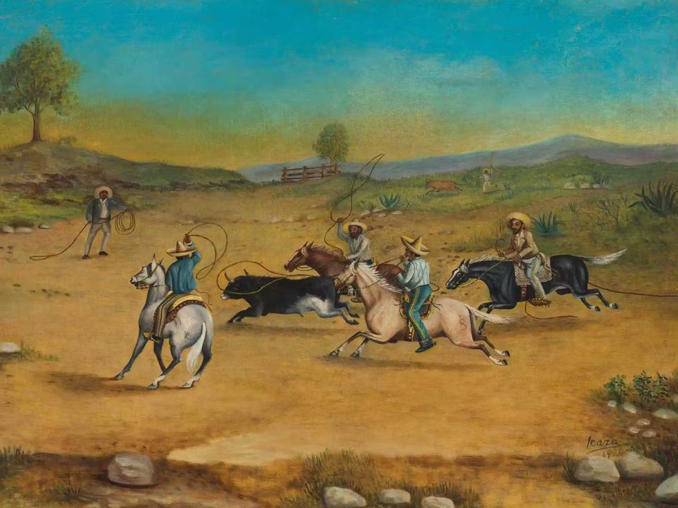 Ernesto Icaza Sanchez's "Lasando Una Res"