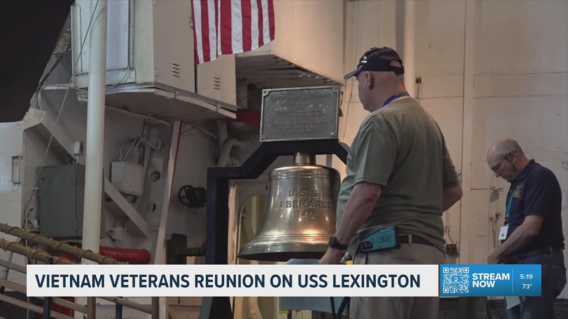 Vietnam veterans reunion on USS Lexington