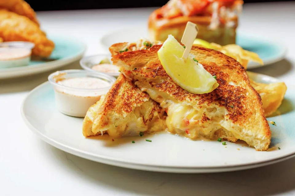 Dock Local's "lobsta" grilled cheese is decadent. The restaurant is expected to open at the Dallas Farmers Market in summer 2026. (Samantha Marie)