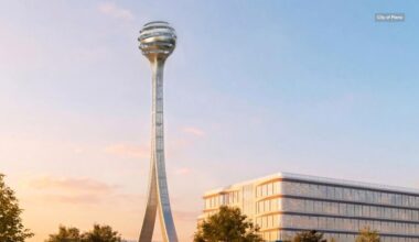 Plano approves large tower for new AT&T campus