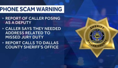Dallas County Sheriff's Office warns of scam involving missed jury duty