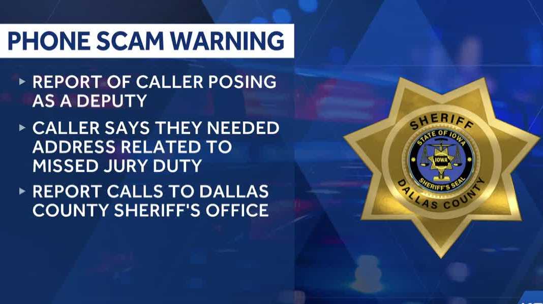 Dallas County Sheriff's Office warns of scam involving missed jury duty