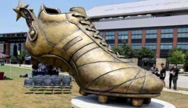 World Cup Texan Golden Boot sculpture unveiled in Arlington