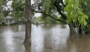 Streets Flooded as 'Line of Strong Storms' Moves Across Southeast Texas