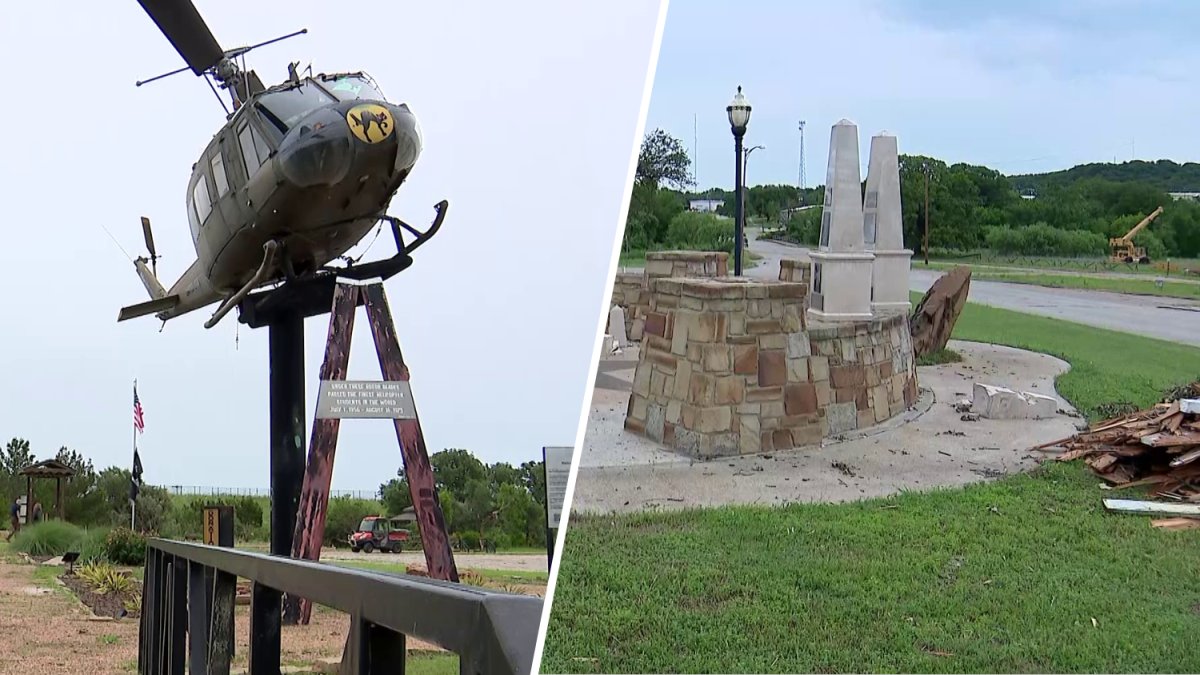 Mineral Wells EF-3 tornado damages helicopters and memorials – NBC 5 Dallas-Fort Worth