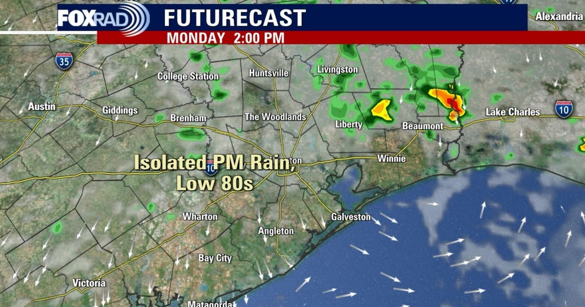 Houston weather: Isolated rain chances for Monday, warm week ahead