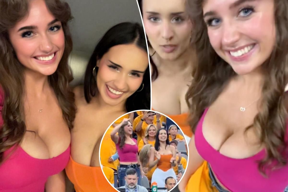 Female Spurs fans go viral for revealing outfits captured on NBA playoff broadcast