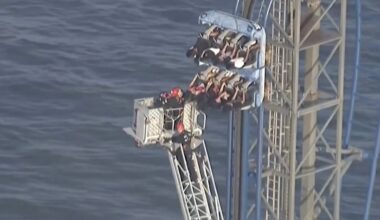 Firefighters work to free riders stuck atop a rollercoaster in Texas | News