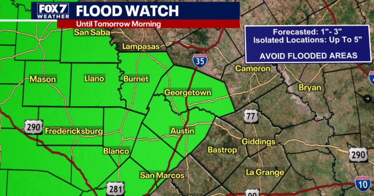 Austin weather: Severe thunderstorm watch issued for parts of Central Texas