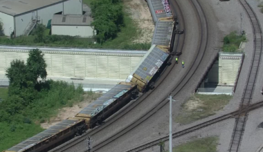 11-car train derailment near Hempstead at Washington Avenue