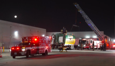 Houston man trapped inside garbage truck rescued by firefighters